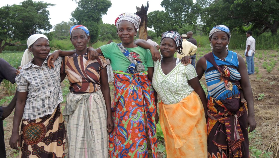 Frauen auf einem Feld in Mosambik